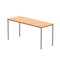 [CORE1660MPTBCHSV] Office Rectangular Multi-Use Table (FSC) | 1600X600 | Norwegian Beech/Silver