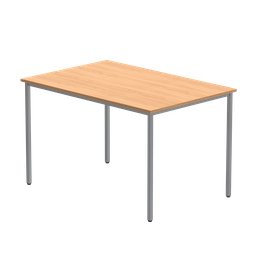 [CORE1280MPTBCHSV] Office Rectangular Multi-Use Table (FSC) | 1200X800 | Norwegian Beech/Silver