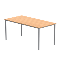 [CORE1680MPTBCHSV] Office Rectangular Multi-Use Table (FSC) | 1600X800 | Norwegian Beech/Silver