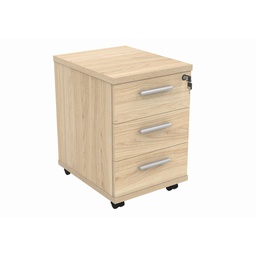 [COREUDM3OK] Mobile Under Desk Office Storage Unit (FSC) | 3 Drawers | Canadian Oak