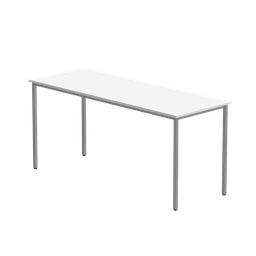 [CORE1660MPTWHTSV] Office Rectangular Multi-Use Table (FSC) | 1600X600 | Arctic White/Silver