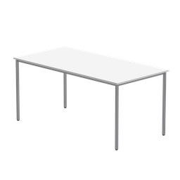 [CORE1680MPTWHTSV] Office Rectangular Multi-Use Table (FSC) | 1600X800 | Arctic White/Silver