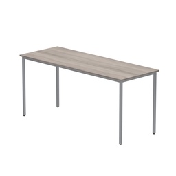 [CORE1660MPTGOAKSV] Office Rectangular Multi-Use Table (FSC) | 1600X600 | Alaskan Grey Oak/Silver