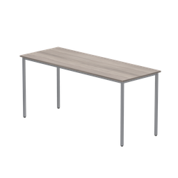 [CORE1660MPTGOAKSV] Office Rectangular Multi-Use Table (FSC) | 1600X600 | Alaskan Grey Oak/Silver