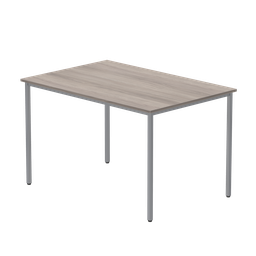 [CORE1280MPTGOAKSV] Office Rectangular Multi-Use Table (FSC) | 1200X800 | Alaskan Grey Oak/Silver