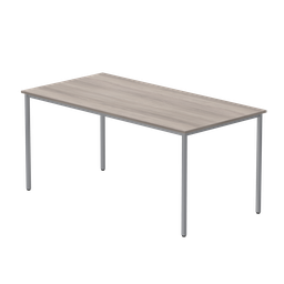 [CORE1680MPTGOAKSV] Office Rectangular Multi-Use Table (FSC) | 1600X800 | Alaskan Grey Oak/Silver