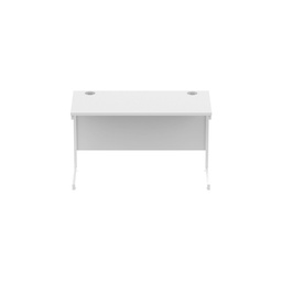 [CORE1260SUWHTWH] Office Rectangular Desk With Steel Single Upright Cantilever Frame (Fsc) | 1200X600 | Arctic White/White