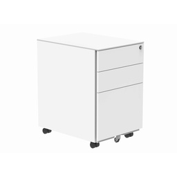 [COREUSMP3WH] Steel Mobile Under Desk Office Storage Unit | 3 Drawers | White