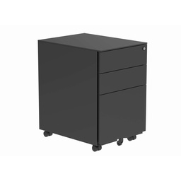 [COREUSMP3BK] Steel Mobile Under Desk Office Storage Unit | 3 Drawers | Black