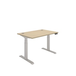 [COREDM1280CPOKSV] Office Rectangular Dual Motor Sit Stand Desk  (FSC) | 1200X800 | Oak/Silver