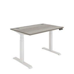 [COREDM1280CPGOAKWH] Office Rectangular Dual Motor Sit Stand Desk  (FSC) | 1200X800 | Grey Oak/White
