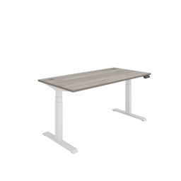 [COREDM1680CPGOAKWH] Office Rectangular Dual Motor Sit Stand Desk  (FSC) | 1600X800 | Grey Oak/White