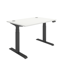 [COREDM1280CPWHTBK] Office Rectangular Dual Motor Sit Stand Desk  (FSC) | 1200X800 | White/Black