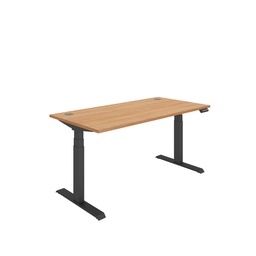[COREDM1680CPBCHBK] Office Rectangular Dual Motor Sit Stand Desk  (FSC) | 1600X800 | Beech/Black