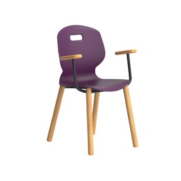 [TA15_6G] Titan Arc Wooden Four Leg Frame With Arms | Size 6 | Grape