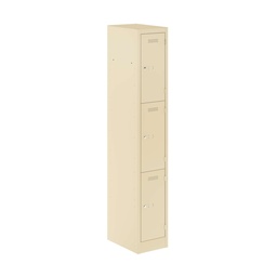 [PEDS1830453-AV6] Primary 3 Door Single Locker Column | 300X450X1800 | Cream