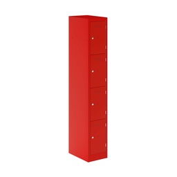 [PEDS1830454-AY8] Primary 4 Door Single Locker Column | 300X450X1800 | Cardinal Red