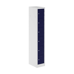 [PEDS1830456-AY7] Primary 6 Door Single Locker Column | 300X450X1800 | Oxford Blue