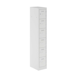 [PEDS1830456-AV7] Primary 6 Door Single Locker Column | 300X450X1800 | Light Grey