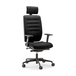 [CH0742BK] Bengal 24Hr High Back Heavy Duty Chair With Headrest -| Black/Black Chilli Fabric