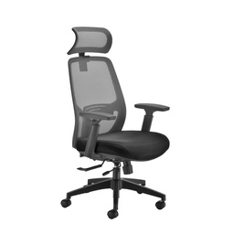 [CH0753BK] Mesh Back Chair With Seat Slide | 3D Arms | Black