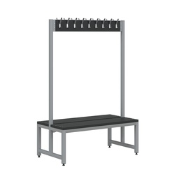 [PCD181260] Double Sided Cloakroom Bench 12 Hooks - 1800Mmh X 1200Mmw X 600Mmw