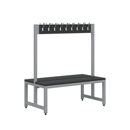 [PCDJ131260] 1370Mm H X 1200Mm W X 600Mm D Souble Sided Junior Cloakroom Bench With 18 Hooks