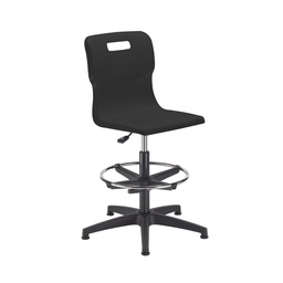 [T35-BK-BK+AC1042] Titan Swivel Senior Chair | Adjustable D-Kit | Black/Black
