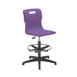 [T35-P-BK+AC1042] Titan Swivel Senior Chair | Adjustable D-Kit | Purple/Black