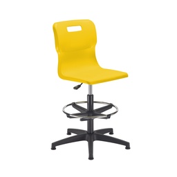 [T35-Y-BK+AC1042] Titan Swivel Senior Chair | Adjustable D-Kit | Yellow/Black