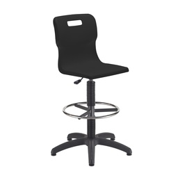[T35-BK-BK+AC1014] Titan Swivel Senior Chair | Fixed D-Kit | Black/Black