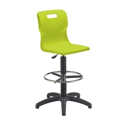 [T35-L-BK+AC1014] Titan Swivel Senior Chair | Fixed D-Kit | Lime/Black