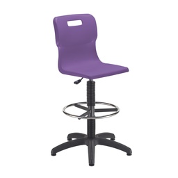 [T35-P-BK+AC1014] Titan Swivel Senior Chair | Fixed D-Kit | Purple/Black