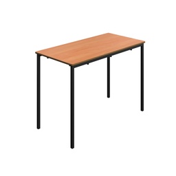 [T-FW1576BEBK] Titan Welded Frame Table | 1100X550X760 | Beech Top/Black Frame