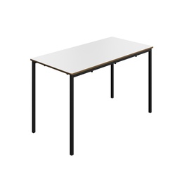 [T-FW1271WHBK] Titan Welded Frame Table | 1200X600X710 | White Top/Black Frame