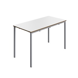 [T-FW1271WHGR] Titan Welded Frame Table | 1200X600X710 | White Top/Grey Frame