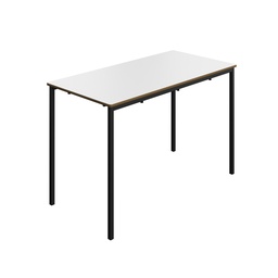 [T-FW1276WHBK] Titan Welded Frame Table | 1200X600X760 | White Top/Black Frame