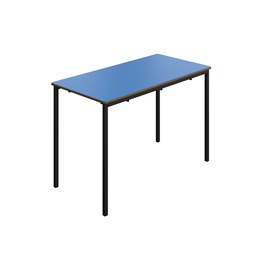 [T-FW1571BLBK] Titan Welded Frame Table | 1100X550X710 | Blue Top/Black Frame