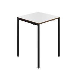 [T-FW6076WHBK] Titan Welded Frame Table | 600X600X760 | White Top/Black Frame