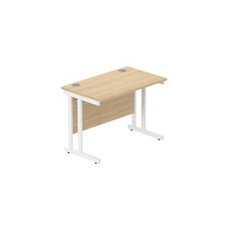 [CORE1060DUOKWH] Core|Double Upright|Rectangular Desk|1000X600|Canadian Oak-White