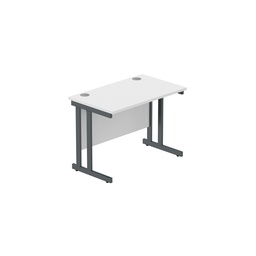 [CORE1060DUWHTGRP] Core|Double Upright|Rectangular Desk|1000X600|White-Graphite