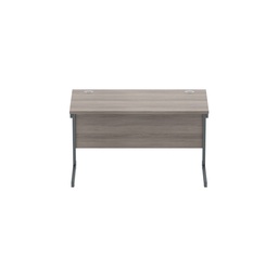 [CORE1260SUGOAKGRP] Office Rectangular Desk With Steel Single Upright Cantilever Frame (Fsc) | 1200X600 | Alaskan Grey Oak/Graphite