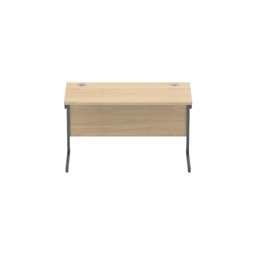[CORE1260SUOKGRP] Office Rectangular Desk With Steel Single Upright Cantilever Frame (Fsc) | 1200X600 | Canadian Oak/Graphite