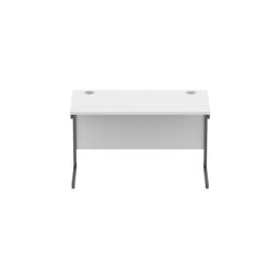 [CORE1260SUWHTGRP] Office Rectangular Desk With Steel Single Upright Cantilever Frame (Fsc) | 1200X600 | Arctic White/Graphite