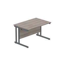 [CORE1280DUGOAKGRP] Core|Double Upright|Rectangular Desk|1200X800|Alaskan Grey Oak-Graphite