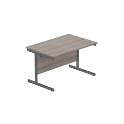 [CORE1280SUGOAKGRP] Core|Single Upright|Rectangular Desk|1200X800|Alaskan Grey Oak-Graphite
