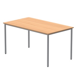 [CORE1480MPTBCHSV] Office Rectangular Multi-Use Table (Fsc) | 1400X800 | Norwegian Beech/Silver