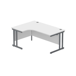 [CORE1612LHDUWHTGRP] Core|Double Upright|Left Hand Radial Desk (Fsc)1600X1200|Arctic White-Graphite
