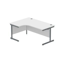 [CORE1612LHSUWHTGRP] Core|Single Upright|Left Hand Radial Desk (Fsc)1600X1200|Arctic White-Graphite