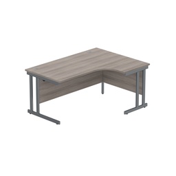 [CORE1612RHDUGOAKGRP] Core|Double Upright|Right Hand Radial Desk (Fsc)1600X1200|Alaskan Grey Oak-Graphite